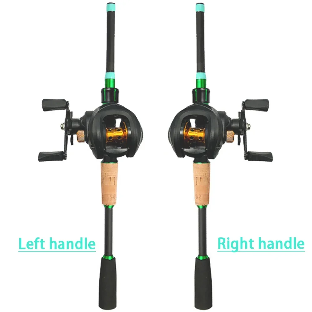 Juego de cañas de pescar con señuelo ultraligero de 1,8-2,1 m, caña de surf portátil de viaje, carrete de Baitcasting, arrastre máximo de 8kg con Kits de línea para principiantes - imagen 2