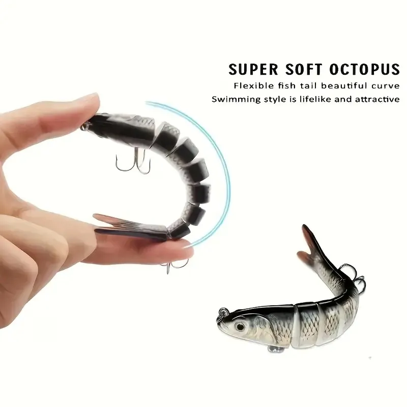 3 unids/caja 10/14cm Wobblers que se hunden Señuelos de Pesca articulados Crankbait Swimbait 8 segmentos cebo Artificial duro aparejos de pesca señuelo - imagen 4