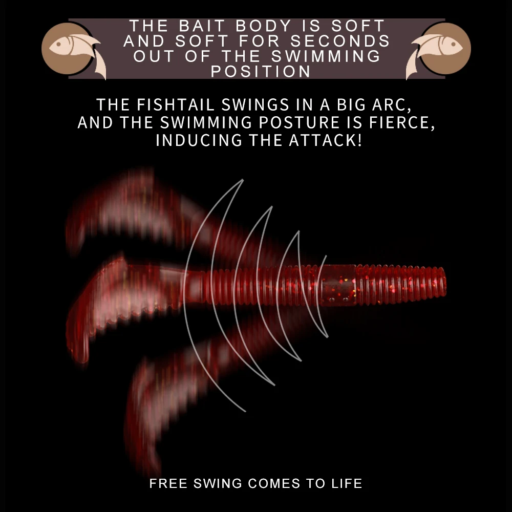 30 Uds 8cm señuelo de pesca suave silicona Drongo Swing Impact Swimbait Jigging Wobblers olor cebos artificiales aparejos de pesca - imagen 2