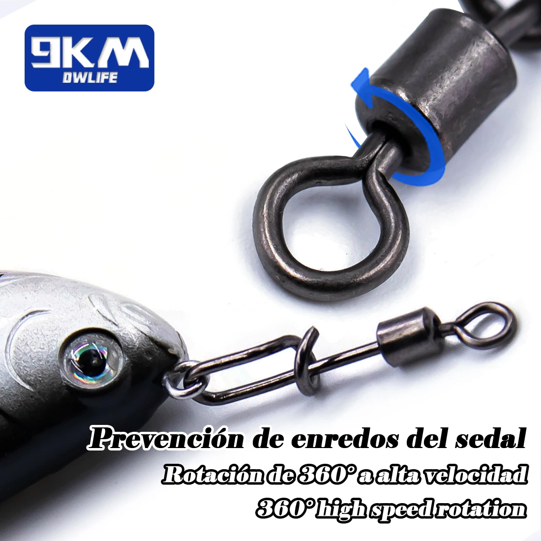 Giratorios de pesca a presión, 25 ~ 100 Uds., anzuelos de pesca de agua salada a presión de acero inoxidable, señuelo de conexión rápida, giratorios de pesca - imagen 5