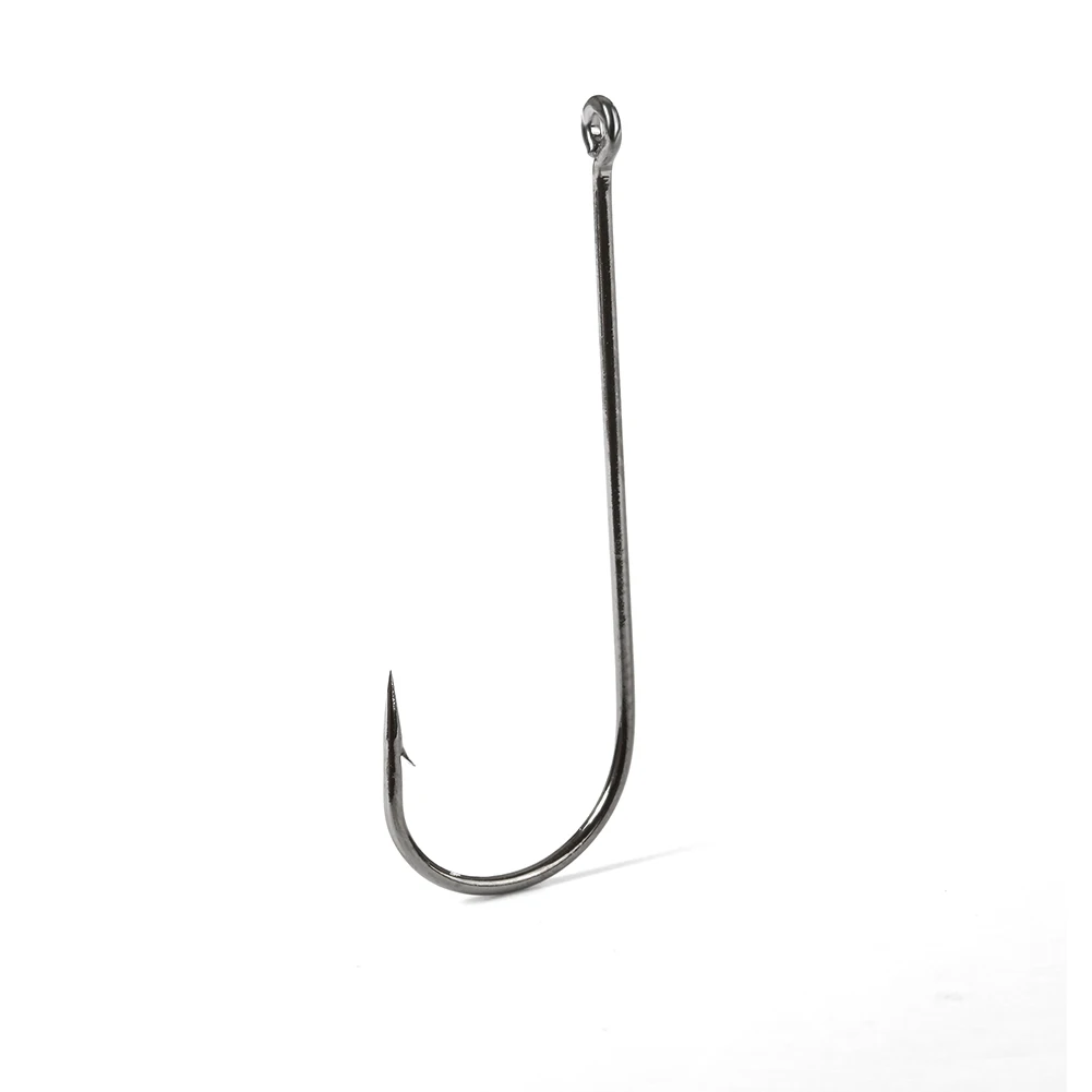 Anzuelos de pesca redondos de acero alto en carbono, anzuelos de pesca de caña larga grande, juego de anzuelos de mar, anzuelos de pinta con ojos, 50910 - imagen 3