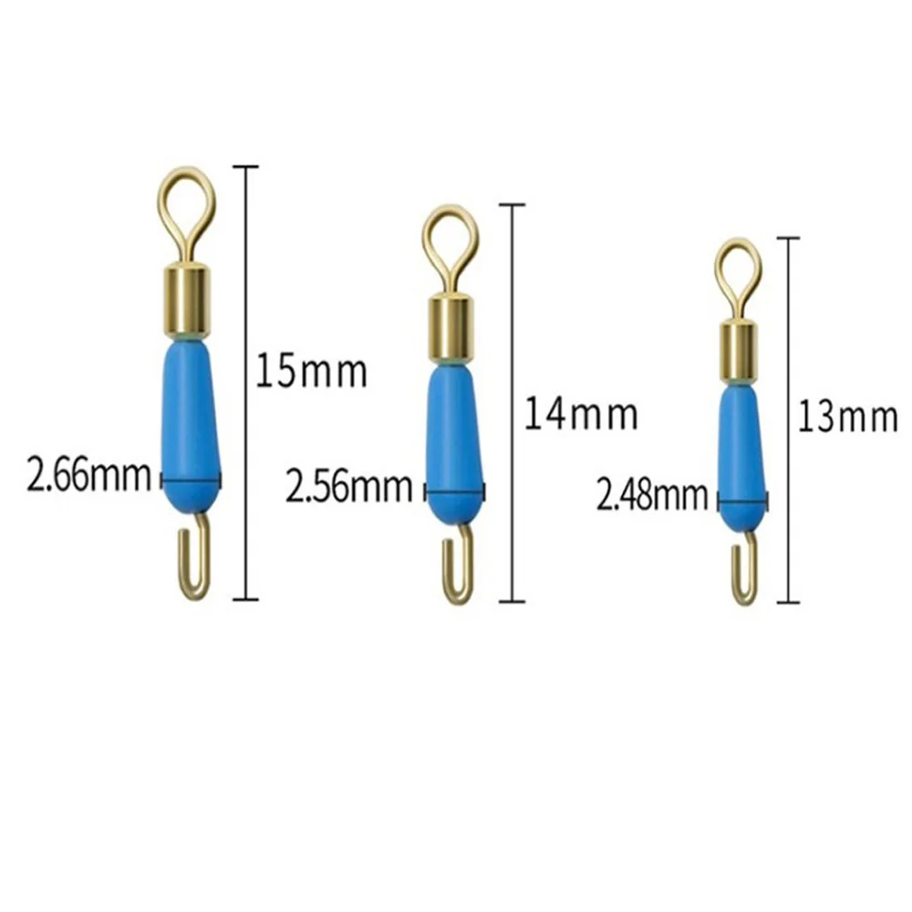 Gancho de pesca giratorio con rodamiento de bolas, abrazadera de silicona, conector rápido, accesorios de aparejos de pesca de carpa, 20 unids/lote - imagen 4
