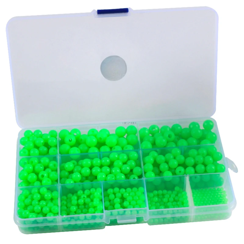 1500 Uds. Cuentas de parada que brillan en la oscuridad, accesorios de pesca de frijol, equipo de pesca de mar, accesorios de pesca - imagen 4