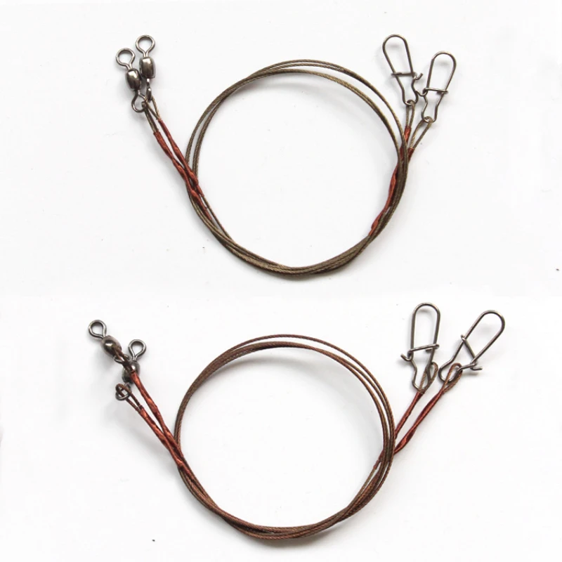 Líder de alambre de acero para Pesca, accesorios de Pesca, herramienta de aparejos, 10 piezas = 5pac, 20, 30 y 40cm - imagen 4