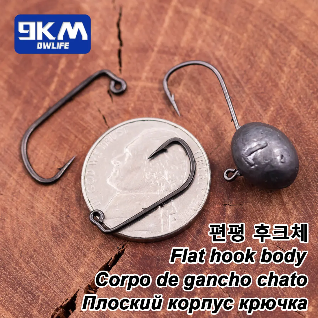 Ganchos de pesca de 9KM, anzuelo de púas de gusano de 90 grados, 25 ~ 100 Uds., anzuelo de plantilla forjado, pesca en agua salada, anzuelos de plantilla curvados redondos Aberdeen - imagen 5