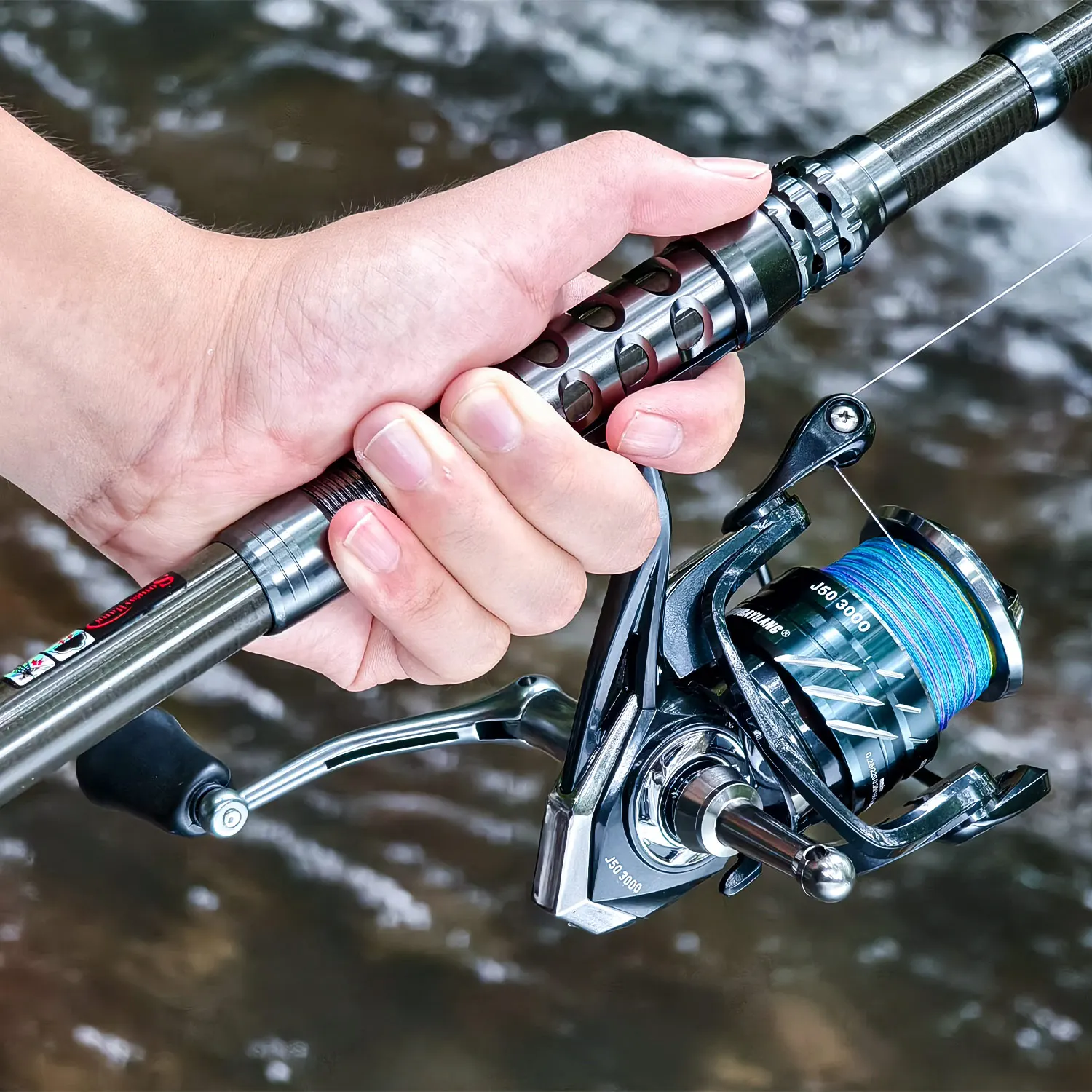 Carrete de Pesca Giratorio Sougayilang 1000-6000, Relación de Engranajes 5.0:1, Carrete de Aleación de Aluminio, Balancín de Equilibrio, Pesca de Lubina, Trucha, Agua Dulce - imagen 5
