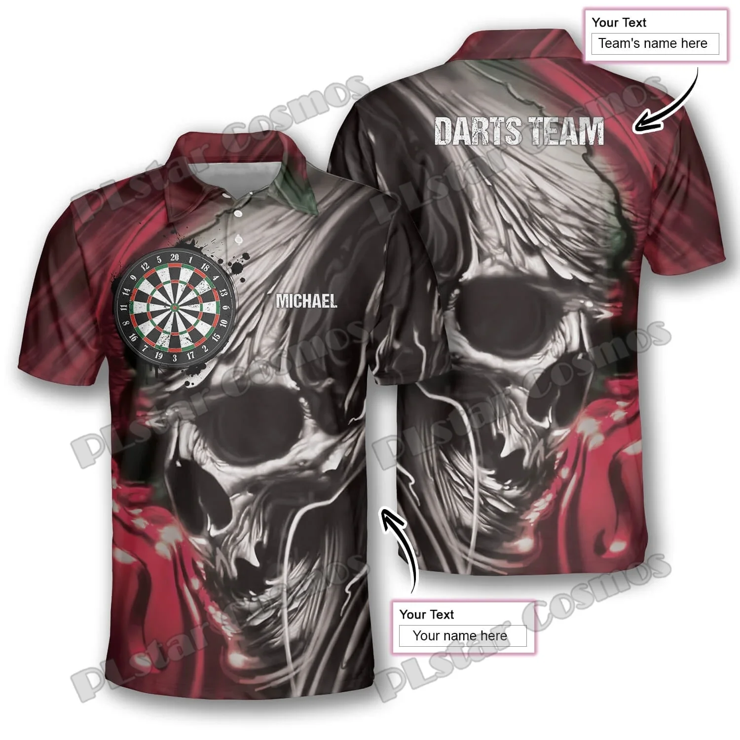Dardos calavera 3D personalizados – Señuelo estampado para pesca - imagen 2