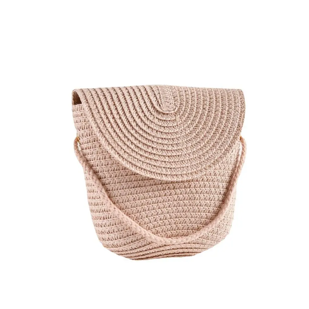 Monedero, bolso de paja con forma de concha, bolso de paja hecho a mano, bolso de playa de verano para niños - imagen 2