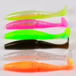 Señuelo de Pesca de 10cm y 12g, cebo de silicona suave para lubina, cola Isca T, cebo Artificial, Wobbler para Pesca de carpa y Lucio, 4 Uds.