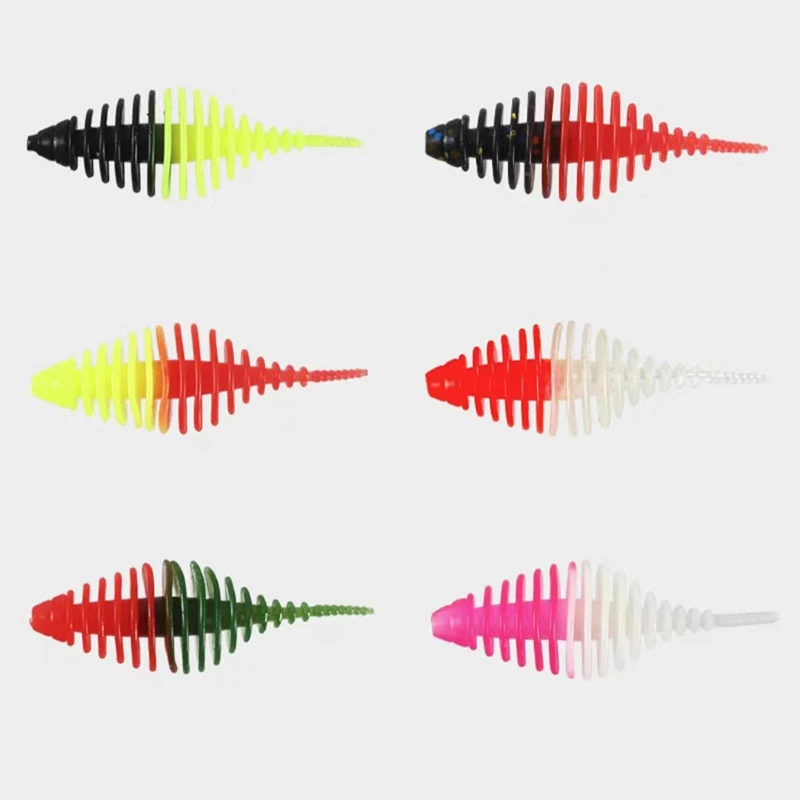 Cebos de doble Color para pesca, cebo Artificial con aguja roscada, 3,5 cm, 5cm, 15 unidades por lote - imagen 5