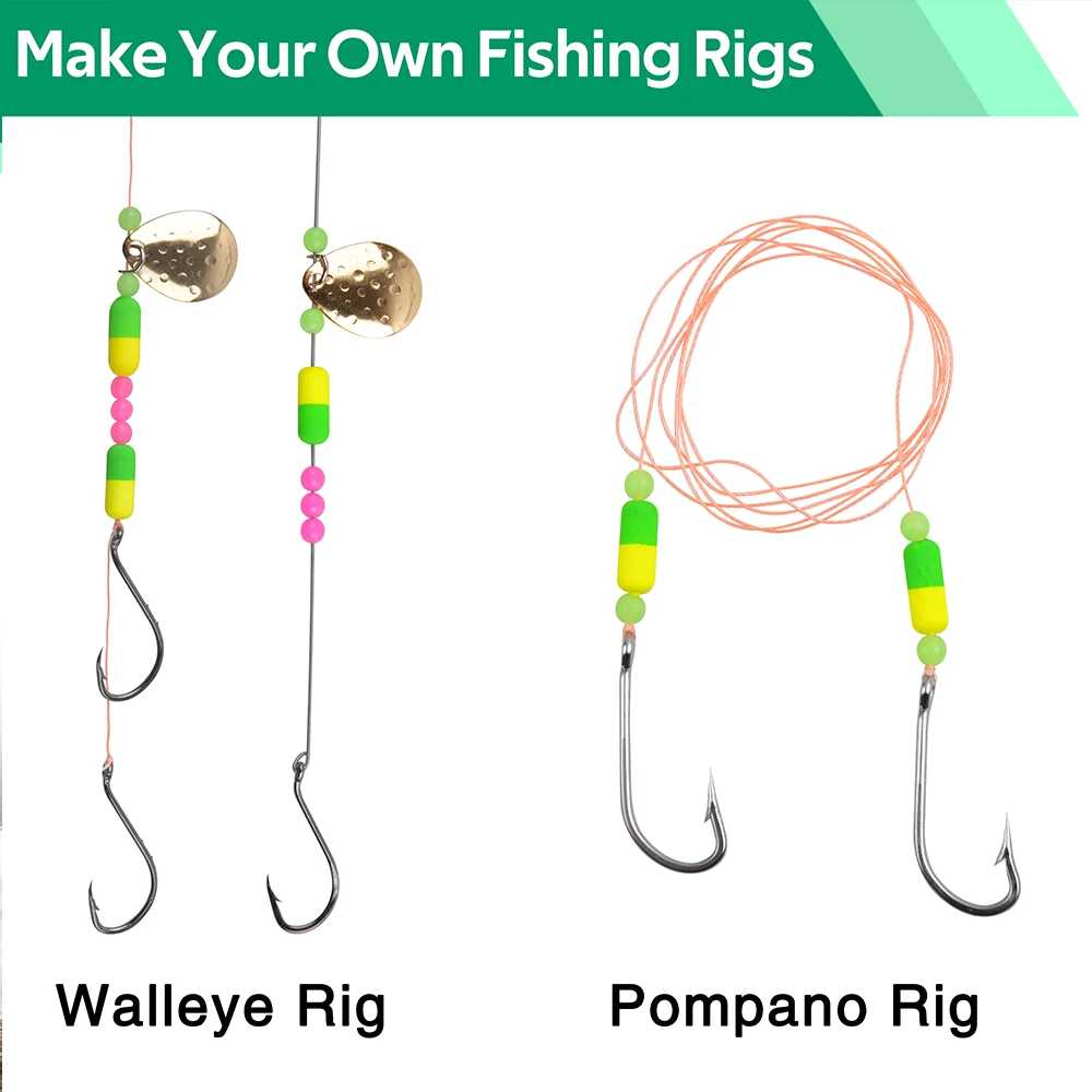 Pompano-aparejo de pesca, accesorios para hacer Señuelos, Pesca de Surf, flotadores de espuma, arnés de orugas, 90 unids/lote por caja - imagen 4