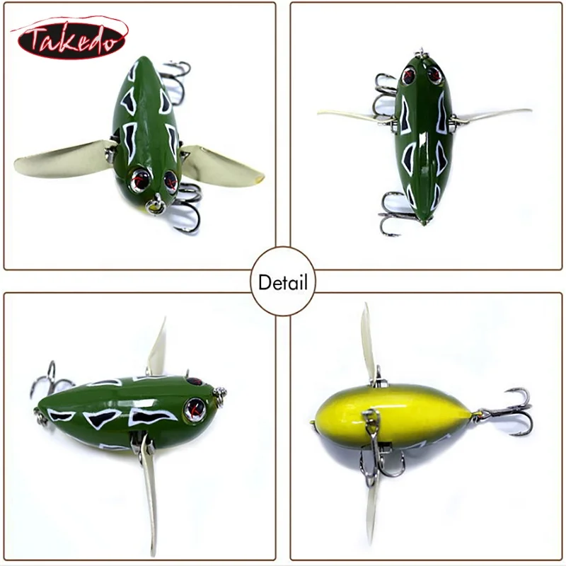 TAKEDO YH01 6CM 12,5G Crankbait cebo duro colgante señuelo de pesca Whopper Popper Señuelos de pesca Topwater Swimbait - imagen 3