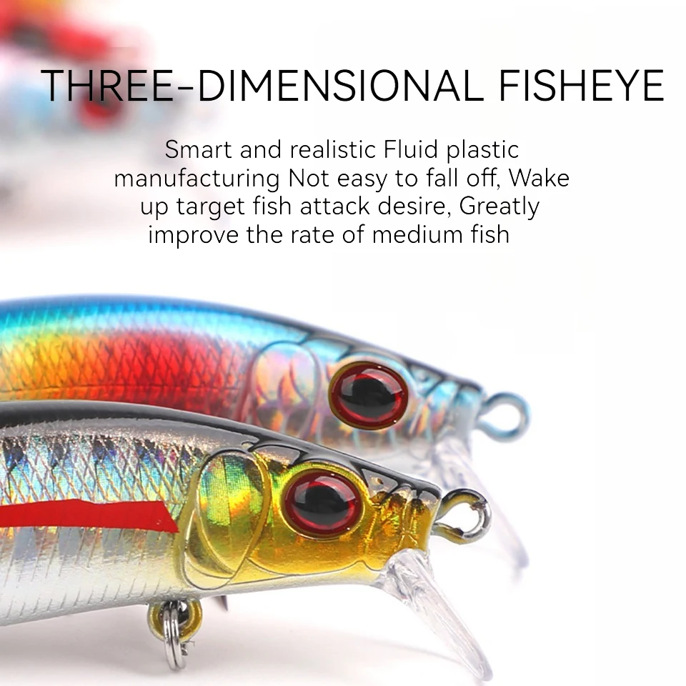 WALK FISH-Señuelos de Pesca de pececillos, cebos duros artificiales de alta calidad, 76mm, 7g - imagen 2