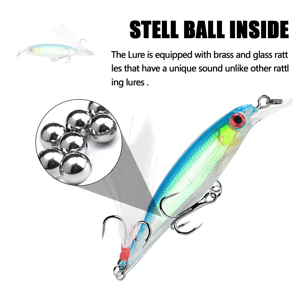 Señuelos de Pesca flotantes de 90mm y 8g, cebo Artificial Wobbler para trucha de agua dulce, Lucio, carpa, Swimbait, equipo de Pesca - imagen 3