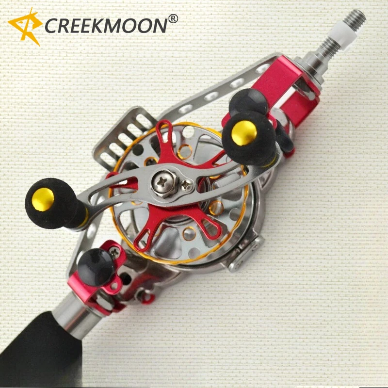 Carrete hueco totalmente de Metal con descarga automática, velocidad de cable, juego en la caña de alineación interior, rueda de balsa para barco de pesca para la mayoría de las cañas de mano