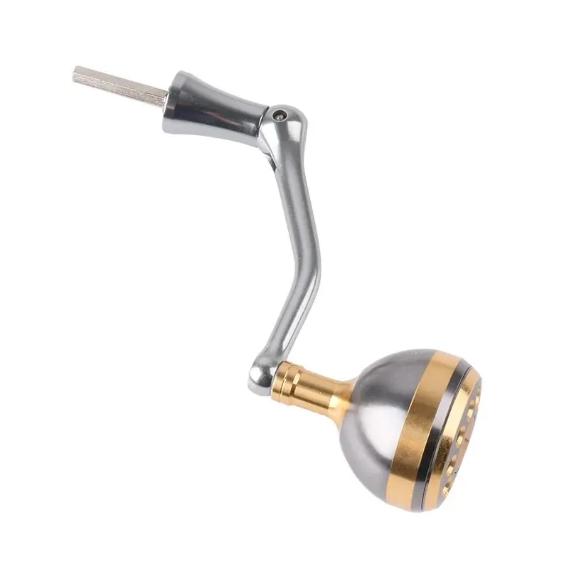 Medium/Large Foldable Hexagon Fishing Reel Handle Fit 2000-7000 Knob Metal Carbon Steel Spinning Reel Fittings - imagen 3