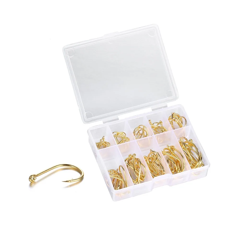 Kit de anzuelos de paleta para pesca con mosca, set de cebos de acero al carbono, accesorios para pescar en mar, 100 unidades - imagen 4