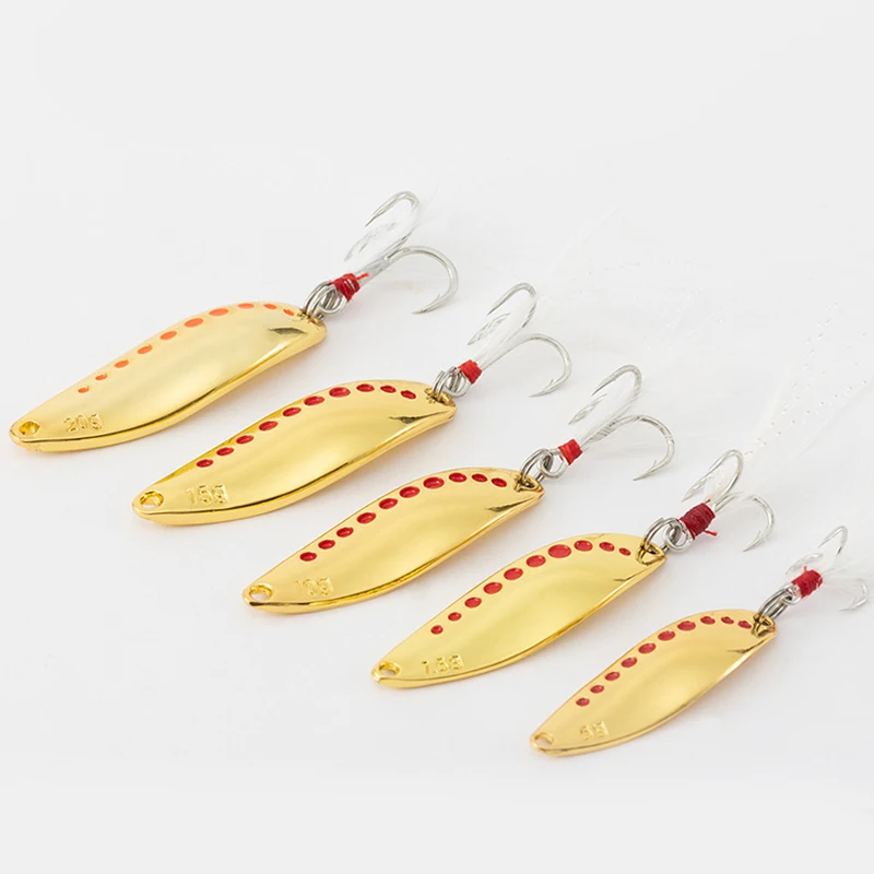 Señuelo de pesca giratorio, cuchara de trucha, plantilla de 5g, 7g, 10g, 15g, 20g, cebo de pesca de ruido de lentejuelas, señuelos duros de Metal - imagen 2