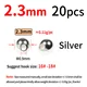 20pcs silver 2.3mm