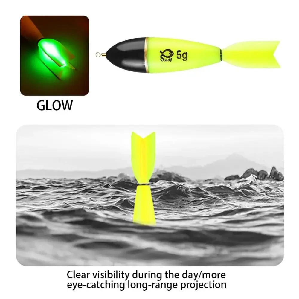 Flotador de pesca de plástico de espuma luminosa ABS, flotador de pesca nocturno, palo de luz, flotadores llamativos para pesca en roca, mar, Océano - imagen 4