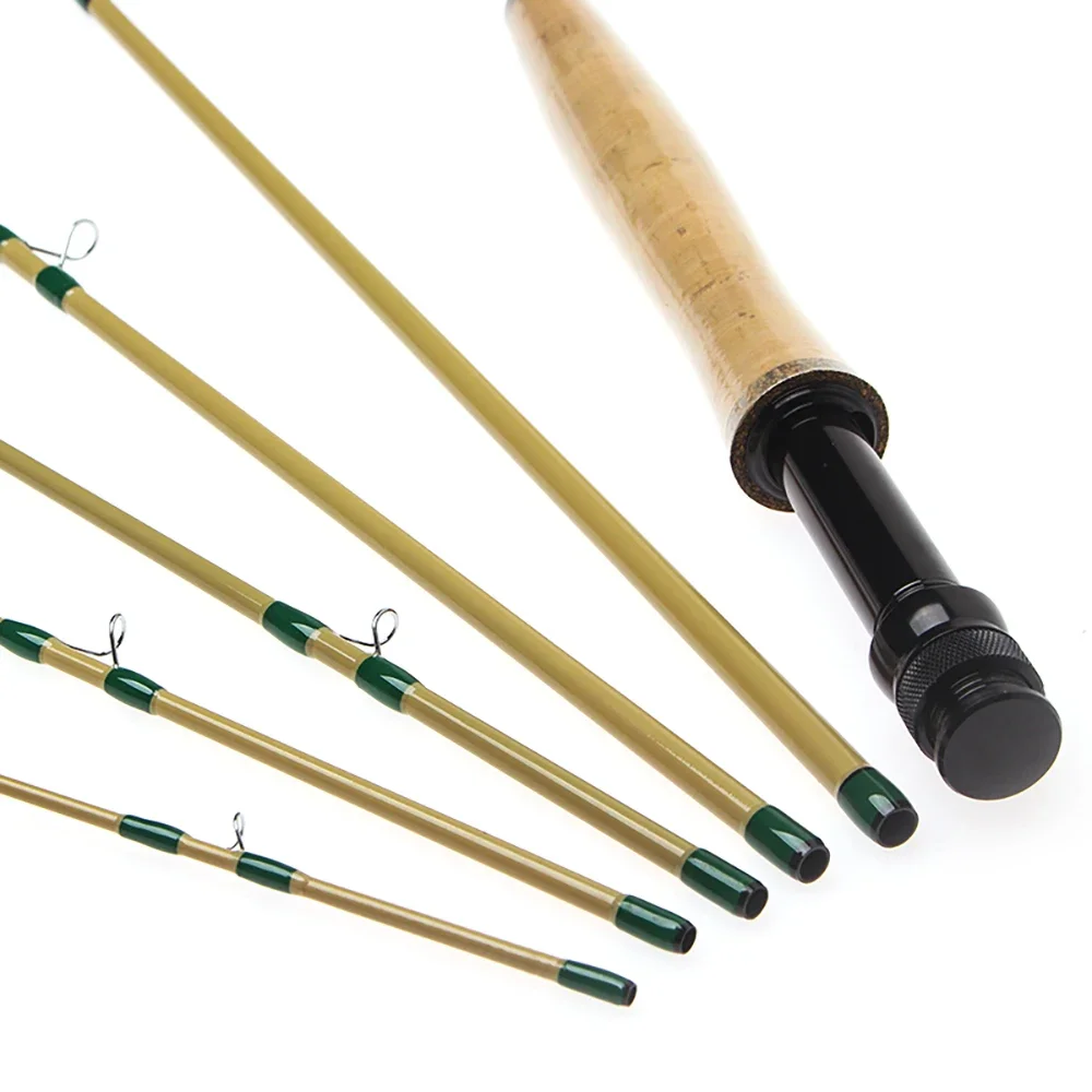 Wifreo-caña de pescar con mosca de fibra de carbono, aparejos de pesca de trucha, 4WT, 8 pies, 6 secciones, portátil, acción rápida, viaje, 1 unidad - imagen 5