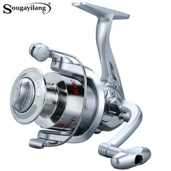 Carrete de pesca giratorio Sougayilang 1000-4000, relación de engranaje 5,2: 1, carrete giratorio de engranaje de aleación de Zinc para diferentes escenarios de pesca