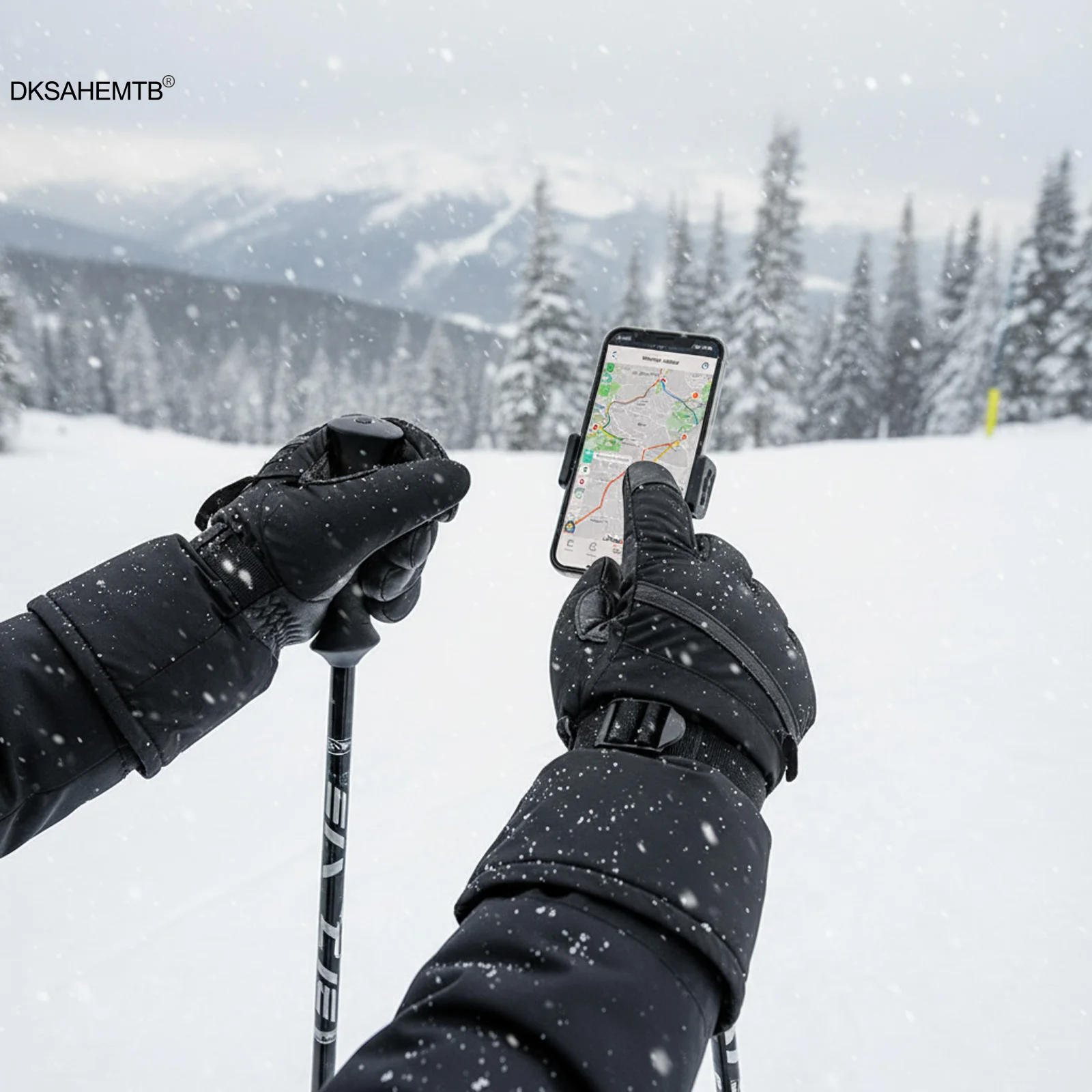 Guantes de esquí cálidos, manoplas de esquí impermeables a prueba de viento de felpa gruesa para hombres y mujeres, guantes para deportes al aire libre de invierno, 1 par - imagen 5