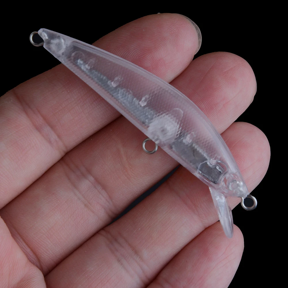 Chan'sHuang 20 piezas cebo en blanco sin pintar 6,3 cm 6,5g sonajero hundido Mirco Minnow DIY señuelo de pesca Artificial - imagen 5