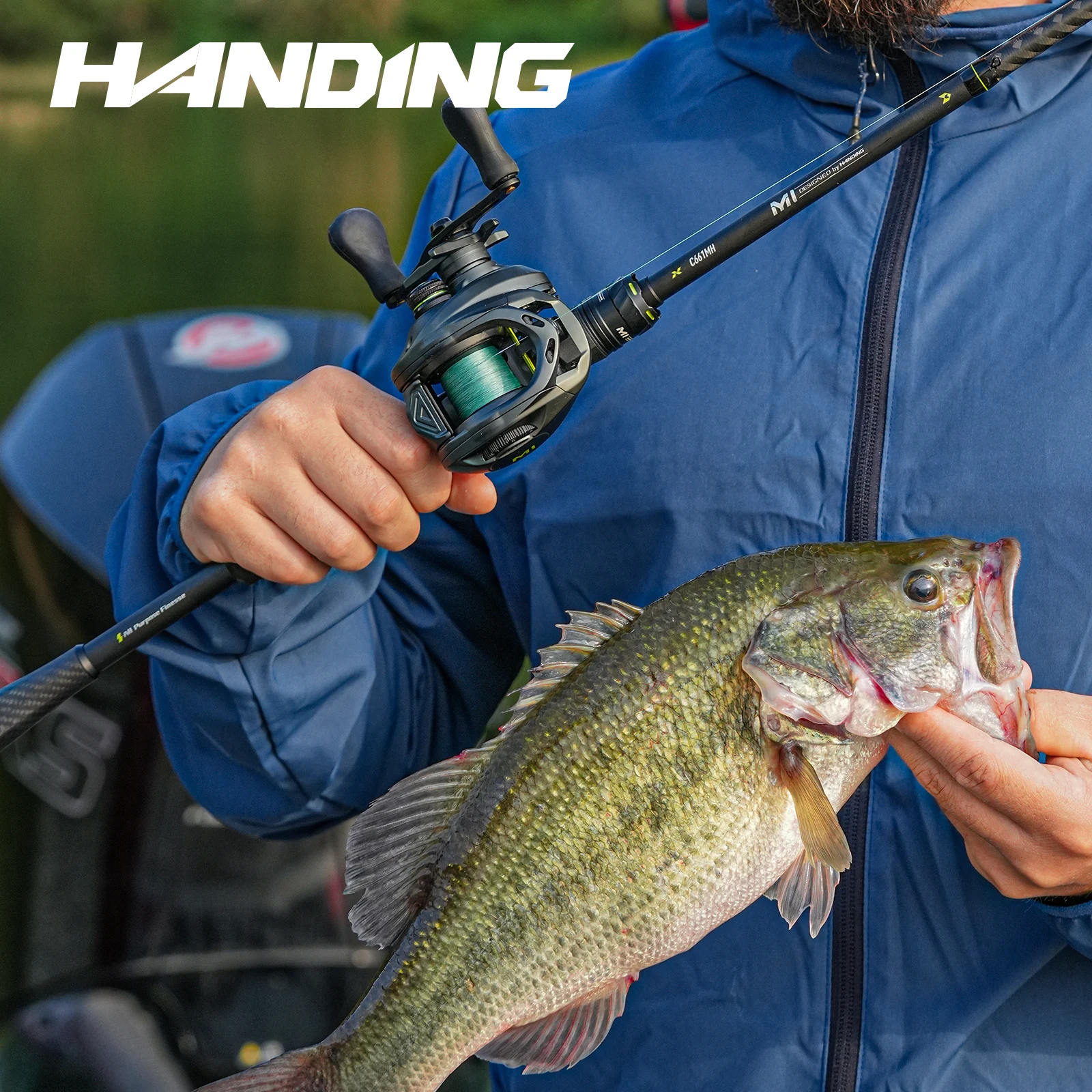 Handing M1 Caña de Spinning para Bass con Anillas Fuji