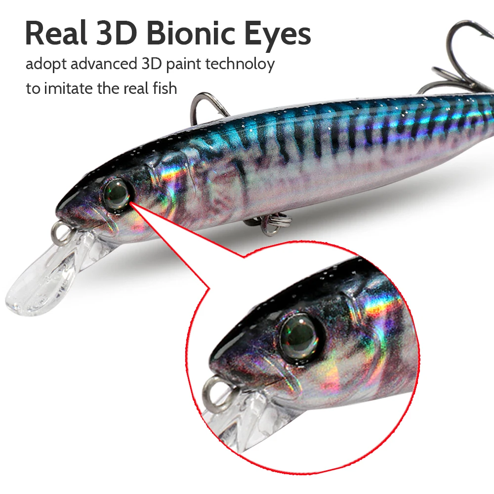 Señuelo de Pesca suspendido, 10g, 10,2 cm, anzuelos triples, Kit de Swimbait, aparejos de Pesca, sonajero Wobbler, cebo Cranbait, Jerkbaits de Pesca - imagen 2