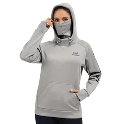 BASSDASH Sudadera con capucha de pesca de lana para mujer con polaina para el cuello Sudadera de senderismo resistente al agua