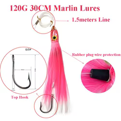 Señuelo de billfish de 30cm y 120g, cebo de pesca en barco de aguas profundas en alta mar, atún Wahoo, agua salada, juego grande, aparejos de pesca para Mahi Marlin