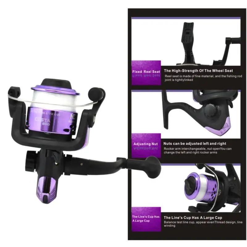 Topline-carretes giratorios portátiles para pesca, carrete de fundición ultraligero para agua dulce y salada, izquierda/derecha, 200 - imagen 5