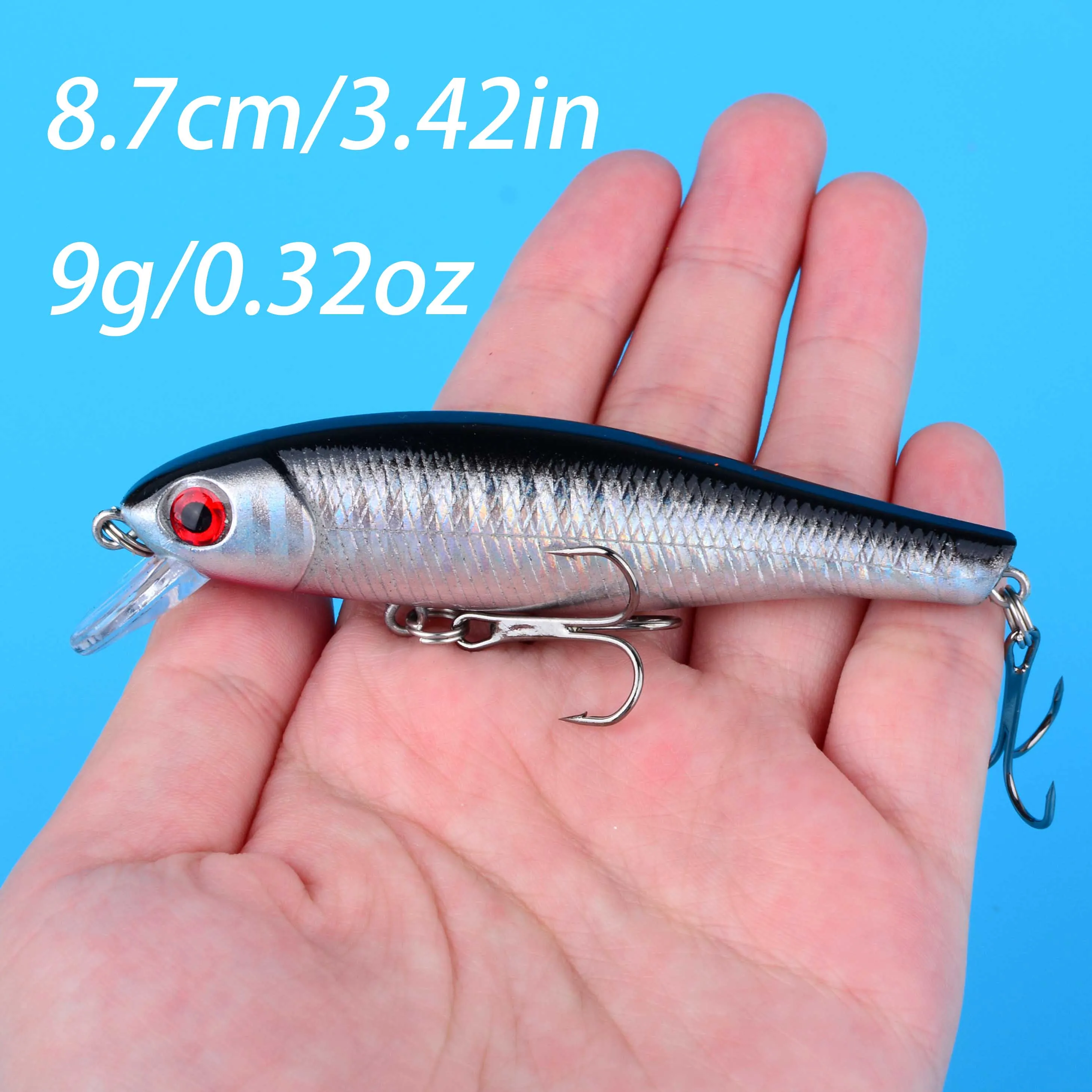 Señuelo Jerkbait flotante Minnow japonés para lubina y lucio - imagen 3