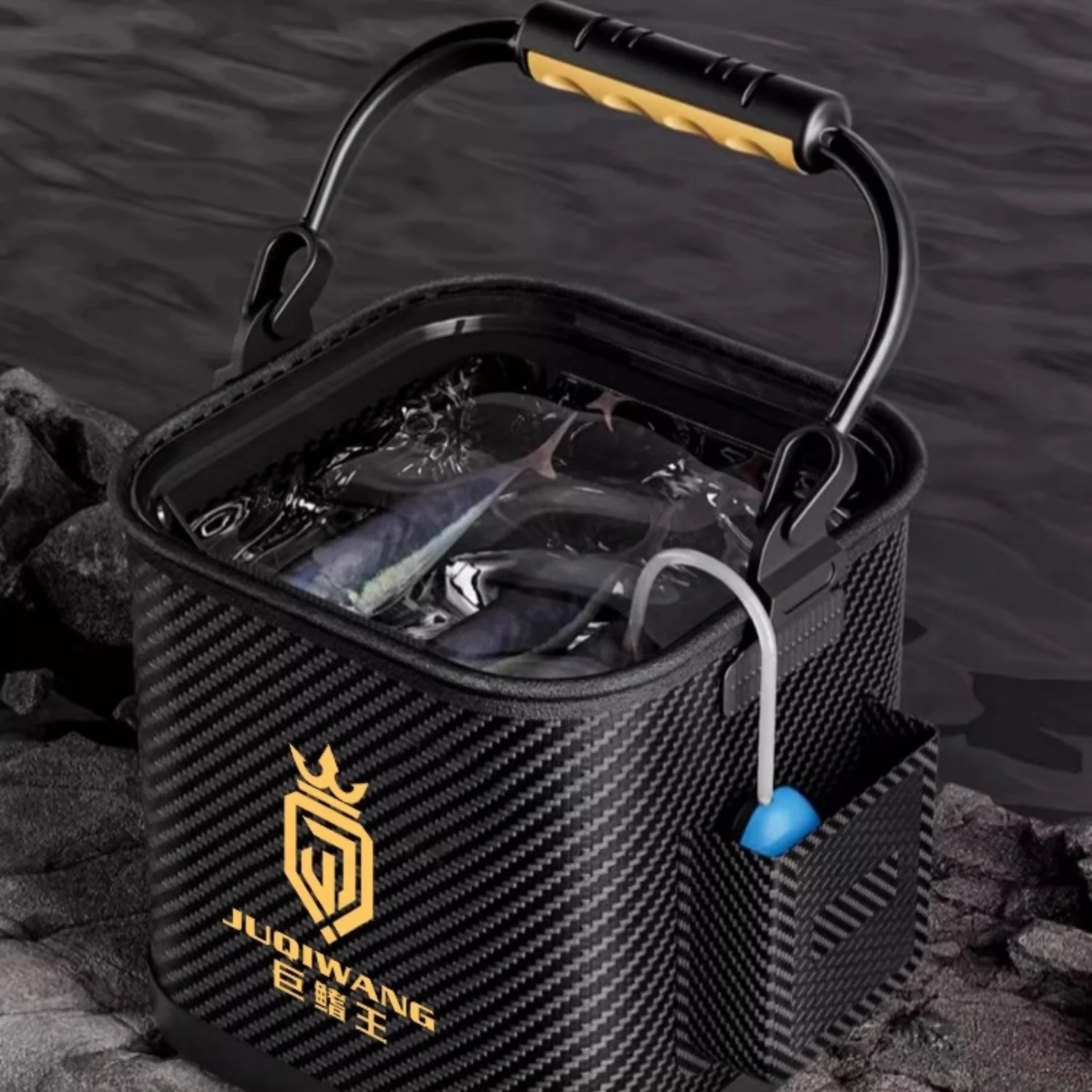 Caja de pesca portátil plegable de EVA, caja de aparejos de pesca de agua dulce y salada, cubo Universal para peces vivos, tanque de agua al aire libre, 8/10/13L