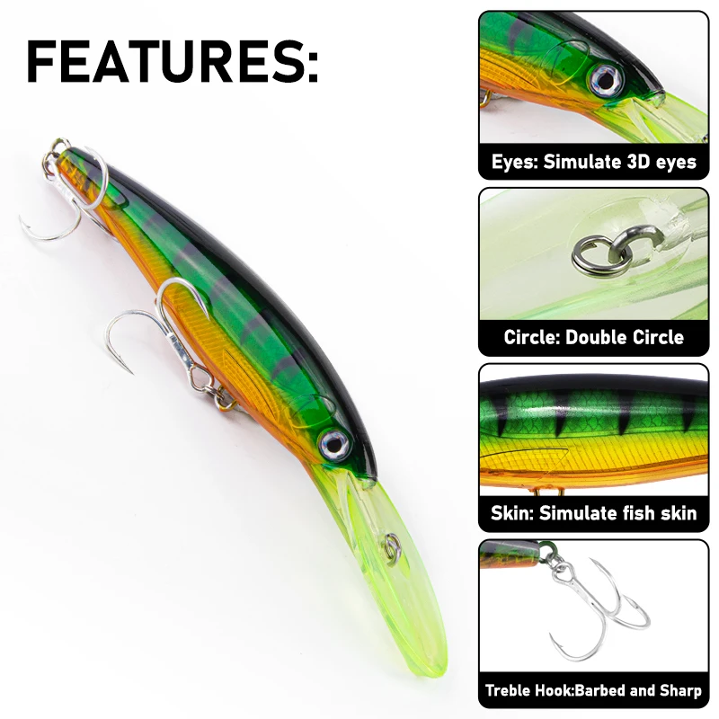 Señuelo buceador 16 cm pececillo pesado para lubina y trucha - imagen 4