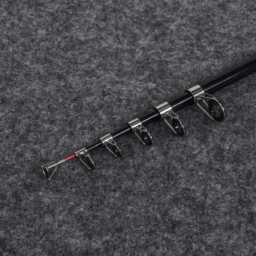 Caña de pescar de fibra de carbono de 1,5 M con juego de carretes, Mini caña telescópica de bolsillo, ultraligera, pequeña, para peces señuelos - imagen 5