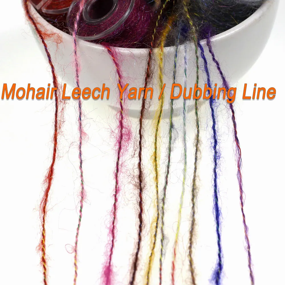 ICERIO 2 carretes de hilo de haya Mohair, línea de fibra de doblaje, Material de atado de moscas para atar serpentina de haya, cuerpo de Ninfa, Señuelos de Pesca de trucha - imagen 5