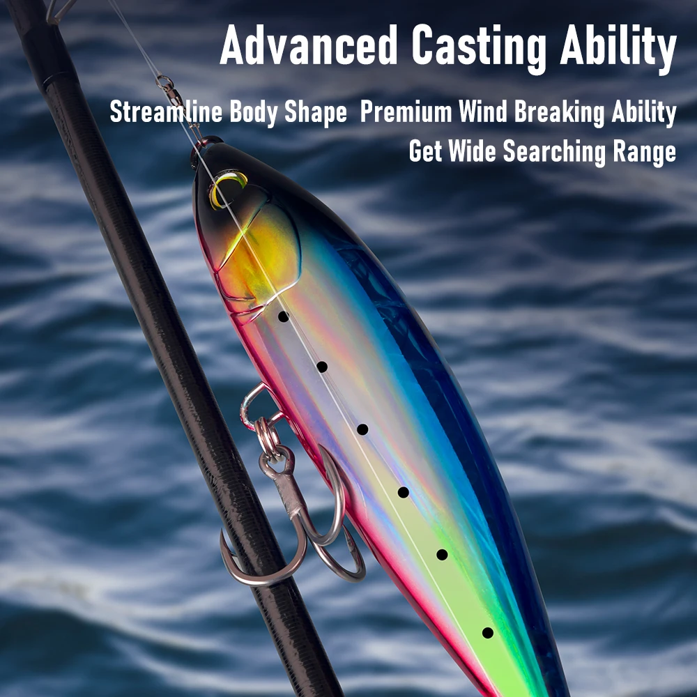 Señuelo de Pesca Kingdom, lápiz flotante, 99g, 175mm, Wobbler de Pesca duro artificial, tiro largo, Jerkbait, Topwater, Swimbait, cebos de Pesca - imagen 5