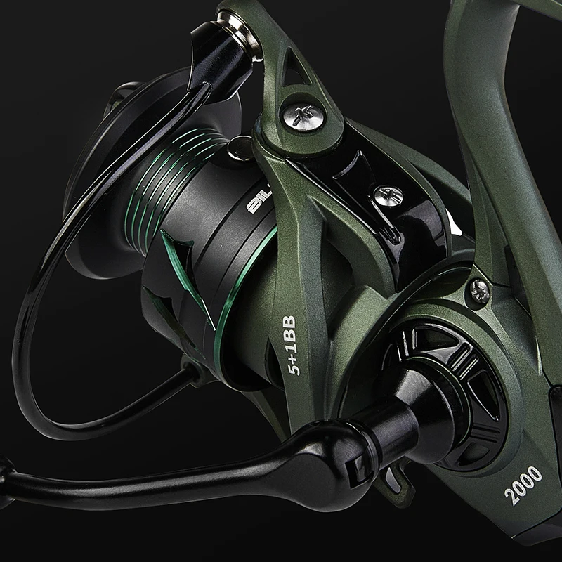 Carrete giratorio BILLINGS 2000-4000, carrete de pesca giratorio, carrete de Metal de arrastre máximo de 8KG con relación de engranaje 5,2: 1 para agua salada o dulce - imagen 4