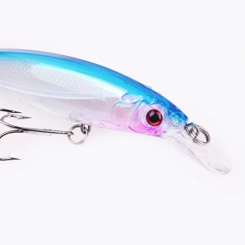 Señuelo de pesca Minnow, cebo de plástico duro, 11cm, 13,5g, ojos 3D, señuelos artificiales, Lucio, Wobbler para anzuelos de pesca de mar, Crankbaits, 1 ud. - imagen 3