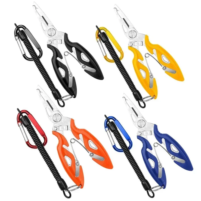 Alicates para aparejos de invierno, tijeras para tejer moscas, juego de trenzas, pinzas para pescado, alicates de pesca multifunción, herramientas, accesorios