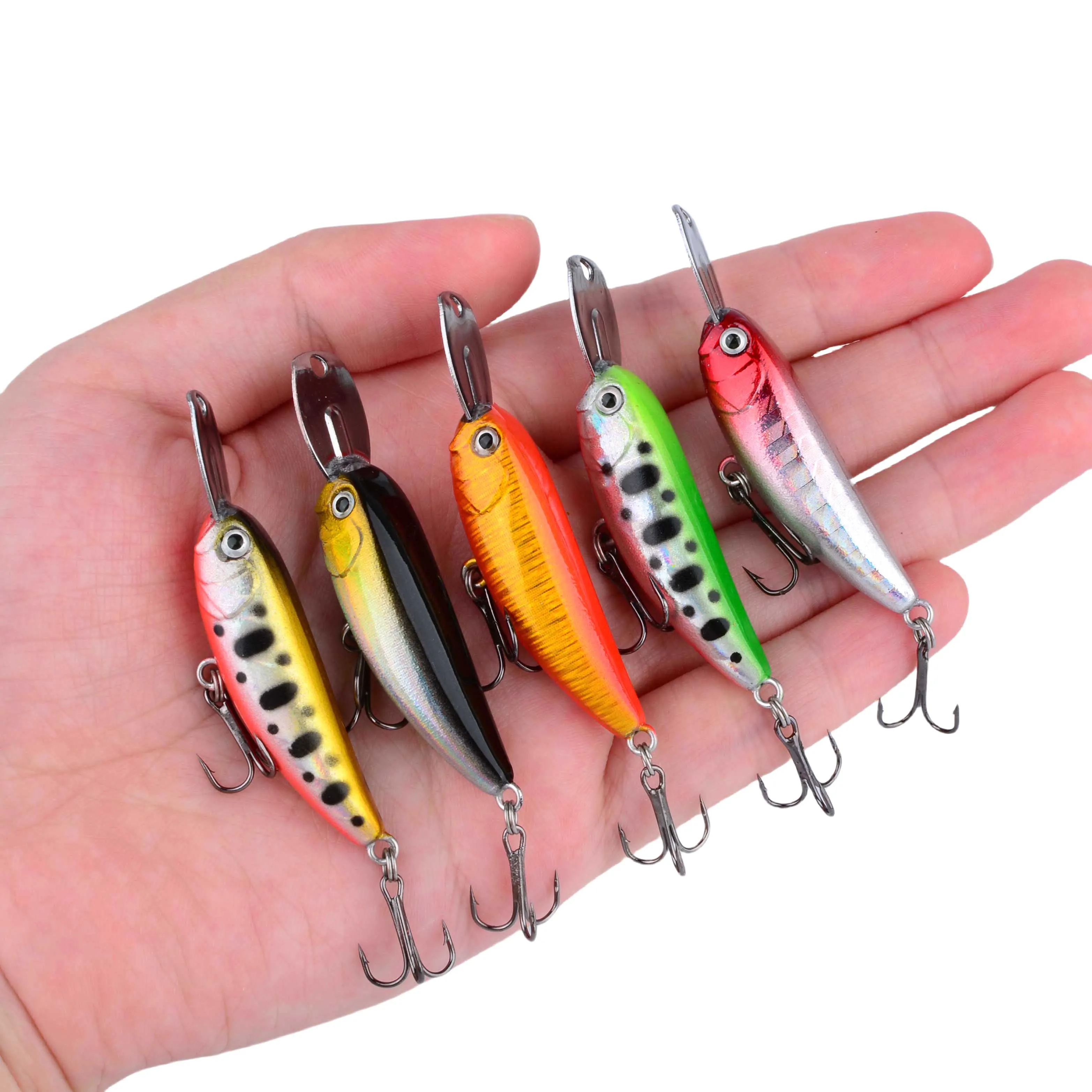 1 Uds señuelo de Pesca Minnow 5,5 cm/5,8g cebo duro hundido Wobbler Jig cebo Crankbait carpa lubina rayada Pesca aparejos de Pesca SwimBait
