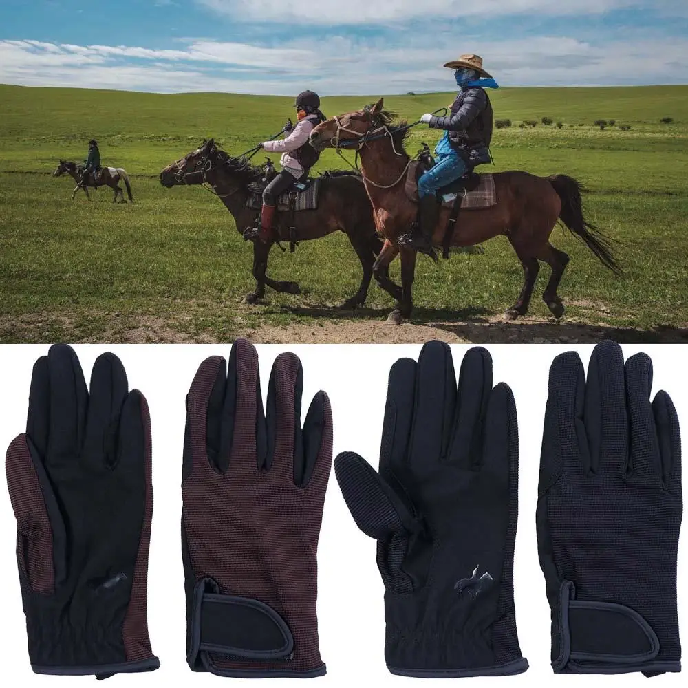 Guantes de montar para manos ecuestres, accesorios, guantes de béisbol, guantes para montar a caballo, guantes ecuestres con dedos completos y pantalla táctil - imagen 3