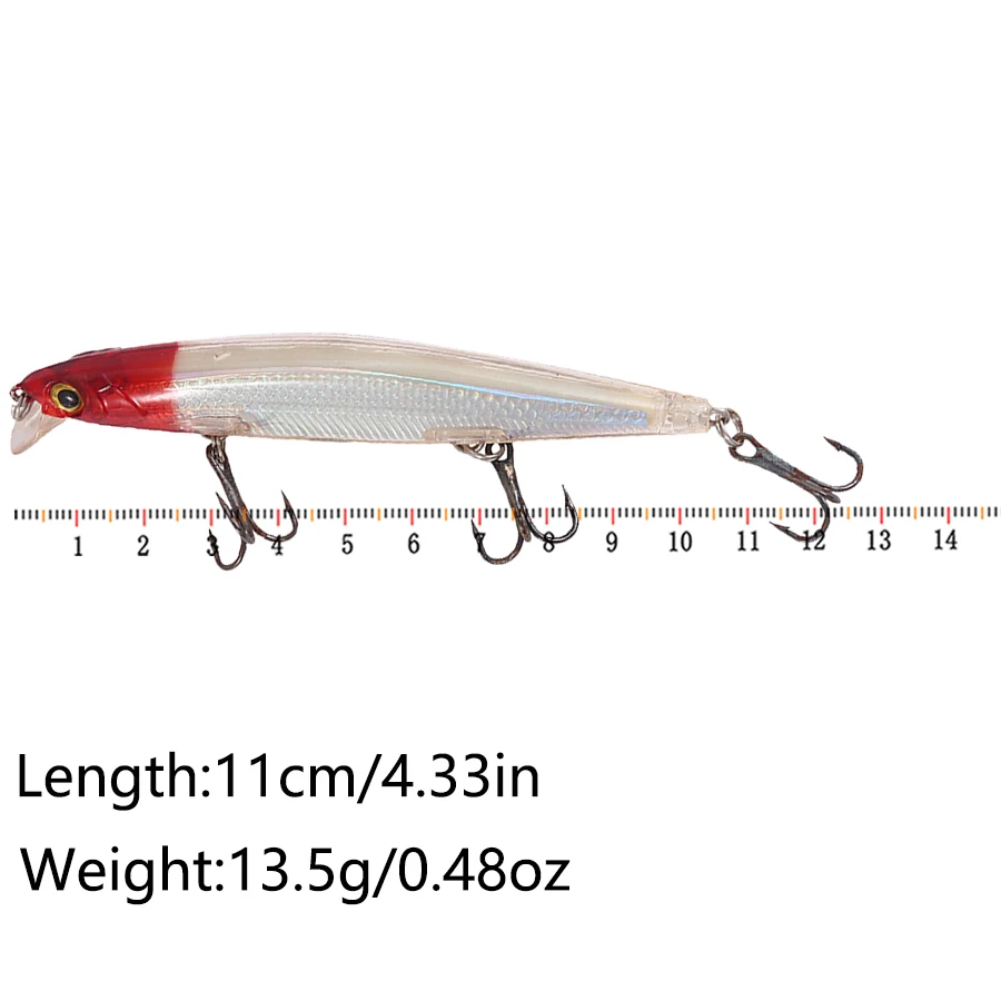 5 uds carpa Crankbaits Señuelos de Pesca Set aparejos 11cm hundimiento Minnow cebo duro Wobblers artificiales para lubina Pike Trolling Swimbait - imagen 2
