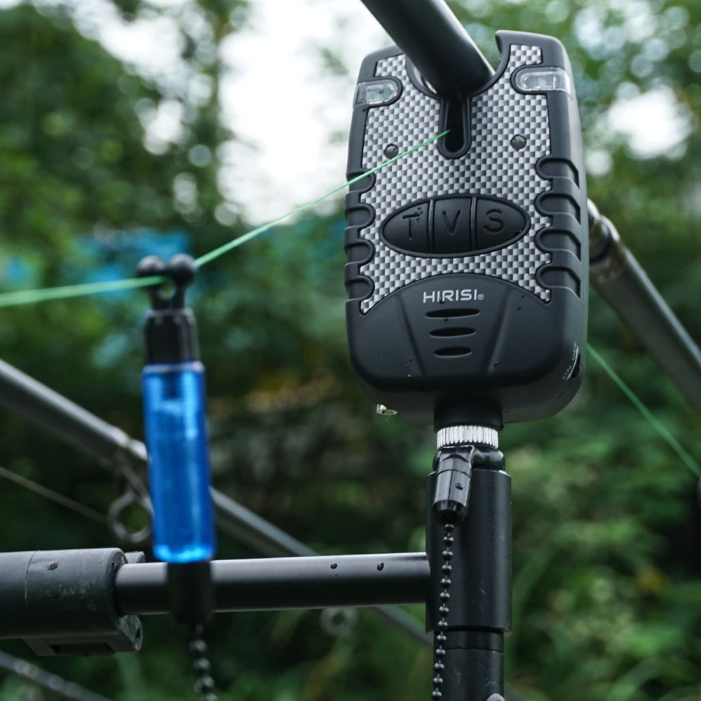 Hirisi 3 uds alarmas de pesca con 3 uds swingers de pesca conjunto de indicador de alarma de mordedura de pesca de 3 colores B1113B - imagen 3