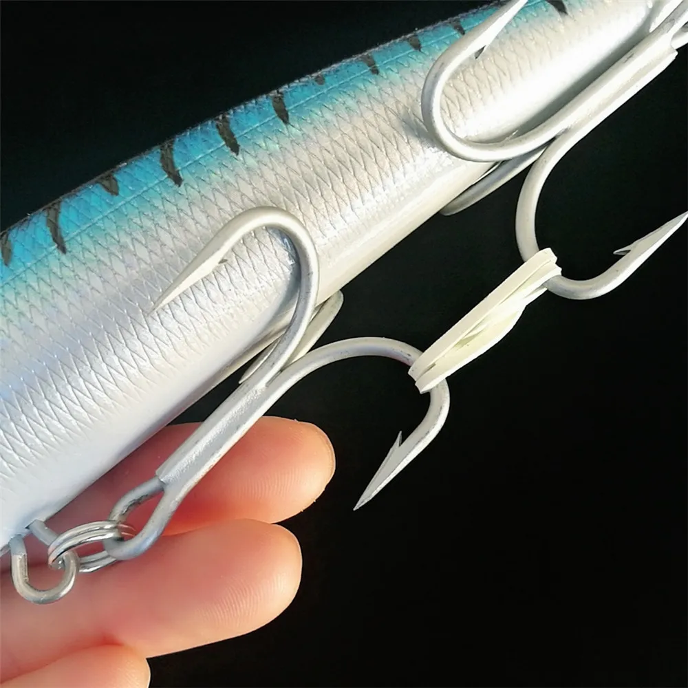 un señuelo de pesca con múltiples ganchos diseñados para una captura efectiva