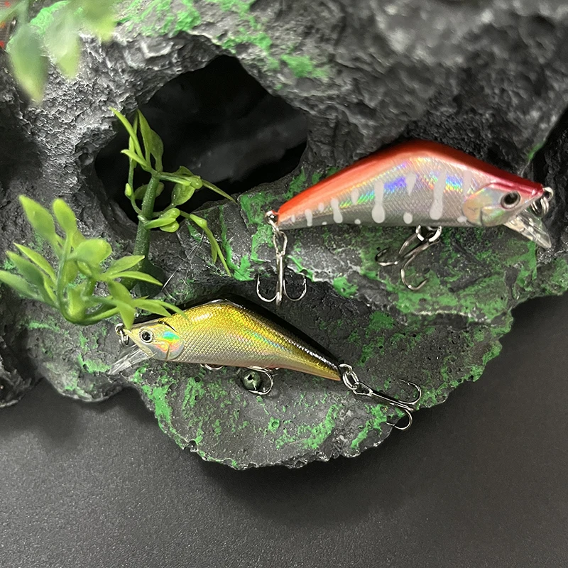 Señuelos de pesca de pececillo que se hunden, 45mm, 3,8g, Wobblers pequeños para curricán, Swimbait, trucha japonesa, carpa, cebo duro Artificial, aparejos de pesca - imagen 5