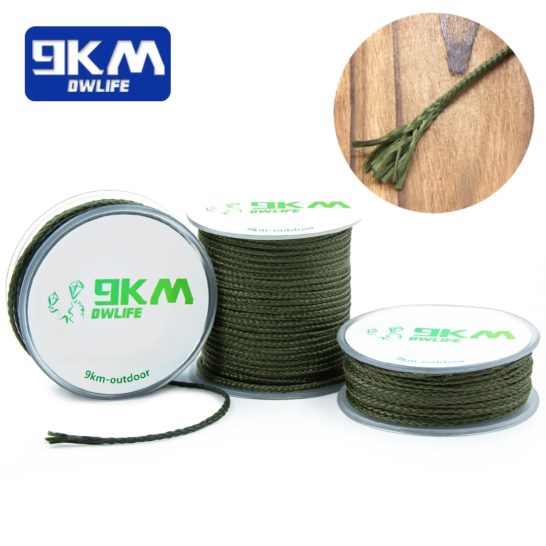 Línea de Kevlar, hilo de pescar trenzado de 1,1 ~ 2,3mm, hamaca para exteriores, mochila de paracaídas para acampar, cordón de lona, cuerda para cometa, línea de asistencia para pesca