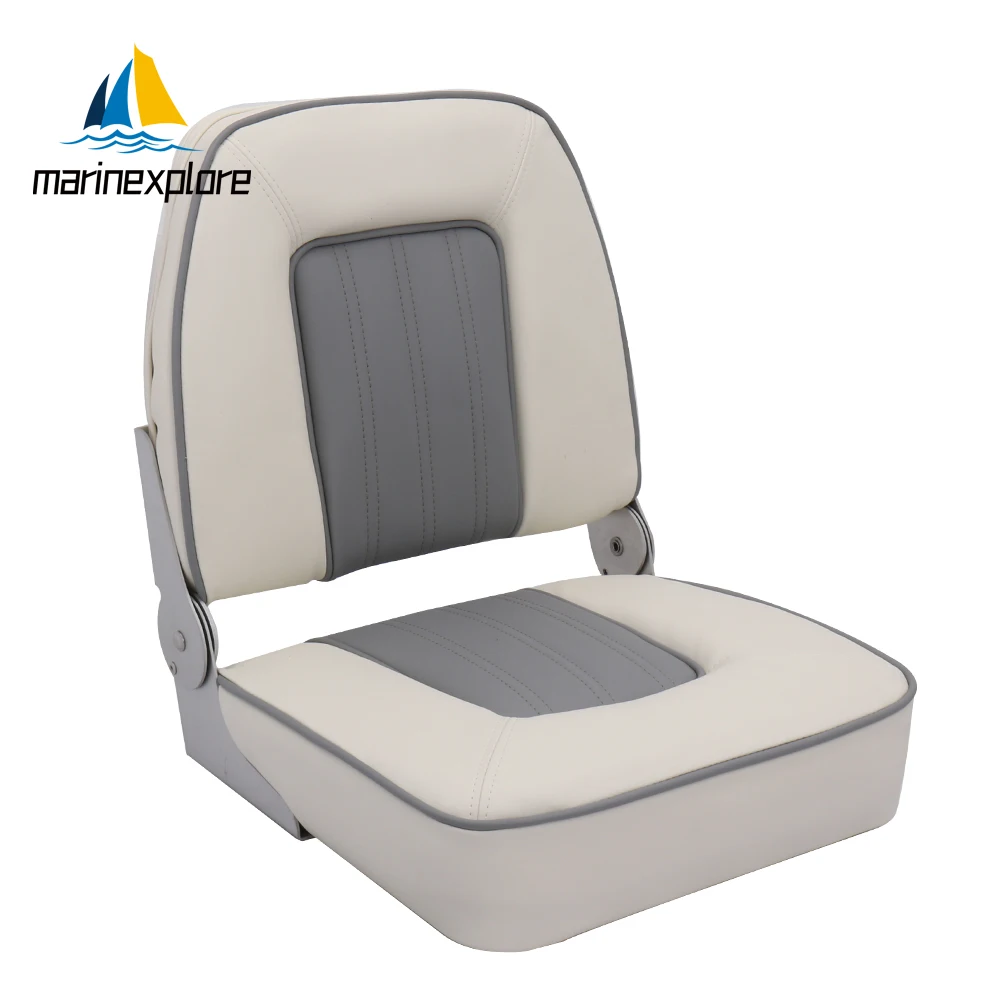 Silla de asiento de barco de diseño ergonómico, respaldo contorneado de cuero anticorrosión UV plegable para accesorios de barcos de pesca - imagen 3